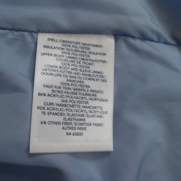 LANDS END COAT-INSULATED PLUSH LINED-WOMEN'S SIZE SMALL-SOFT BLUE - Picture 6 of 8